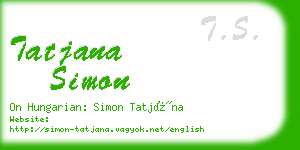 tatjana simon business card